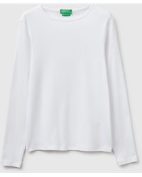 Benetton - Benetton, Slim Fit Long Sleeve T-Shirt - Lyst