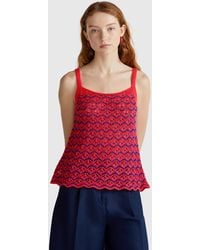 Benetton - Benetton, Crochet Tank Top - Lyst