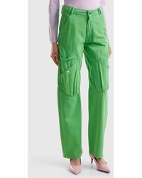 Benetton - Cargo Trousers In Cotton - Lyst