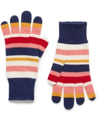 Benetton Guantes De Rayas - Azul