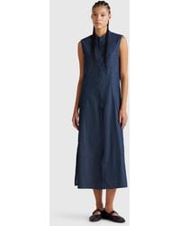 Benetton - Benetton, Sleeveless Shirt Dress - Lyst