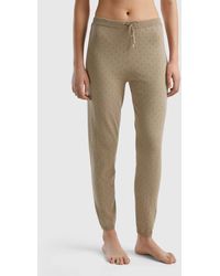 Benetton - Knit Trousers With Drawstring - Lyst