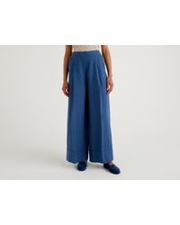 Pantaloni palazzo e alla zuava Benetton da donna - Fino al 60% di sconto |  Lyst