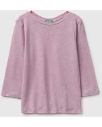 Benetton - Benetton, Boat-Neck T-Shirt - Lyst