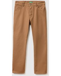 Benetton - Benetton, Regular Fit Five-Pocket Trousers - Lyst