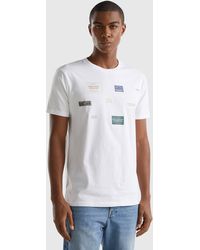 Benetton - Relaxed Fit T-shirt With Print - Lyst