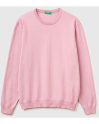 Benetton - Benetton, 100% Cotton Crew Neck Top - Lyst