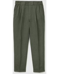 Benetton - Benetton, 100% Linen Cigarette Trousers - Lyst