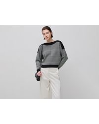 Benetton - Benetton, Boxy Fit Prince Of Wales Shirt - Lyst