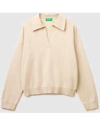 Benetton - Benetton, Premium Cotton Polo Neck Sweater - Lyst