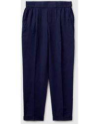 Benetton - Benetton, 100% Linen Cigarette Trousers - Lyst