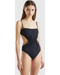 Benetton - One-piece Cut Out Swimsuit In Econyl® - Lyst
