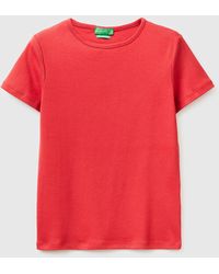 Benetton - Benetton, Slim Fit Crew Neck T-Shirt - Lyst