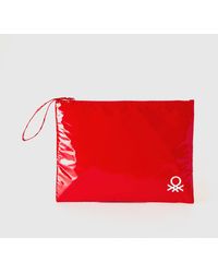 Benetton - Benetton, Large Clutch With Logo - Lyst