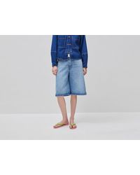 Benetton - Benetton, Denim Bermuda Shorts - Lyst