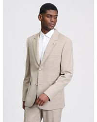 Ben Sherman - Tonal Wool Check Jacket In Light Brown - Lyst