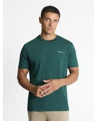 Ben Sherman - Chest Embroidery Tee In Dark Green - Lyst
