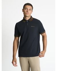 Ben Sherman - Mono Collar Interest Polo Shirt In Black - Lyst