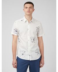 Ben Sherman - Linear Floral Print Shirt - Lyst