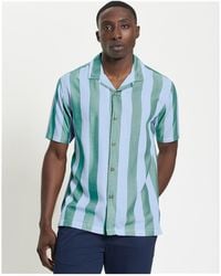 Ben Sherman - Short Sleeve Viscose Stripe Shirt In - Lyst