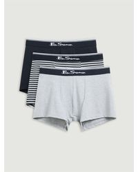 Ben Sherman - 3 Pack Mod Signature Stripe Trunks In Grey Marl - Lyst
