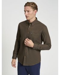 Ben Sherman - Plain Brushed Flannel Shirt In Camouflage - Lyst