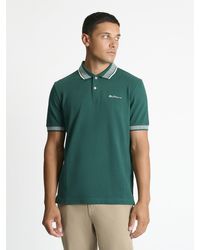Ben Sherman - Mono Collar Interest Polo Shirt In Dark Green - Lyst