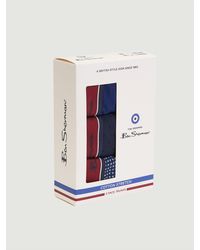 Ben Sherman - 3 Pack Stripe Logo Geo & Spot In Blue - Lyst