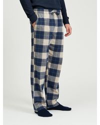 Ben Sherman - Brushed Oversized Tartan Trouser In Mid Grey - Lyst