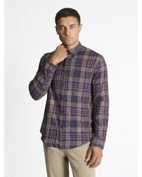 Ben Sherman - Long Sleeve Multi Check Shirt In Dark Navy - Lyst