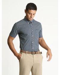 Ben Sherman - Short Sleeve House Check Shirt In Teal - Lyst