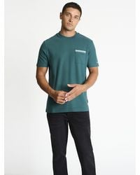 Ben Sherman - Pique Pocket Tee In Teal - Lyst