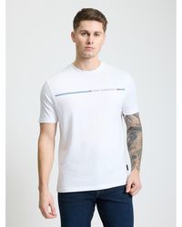 Ben Sherman - Core Stripe Tee In White - Lyst