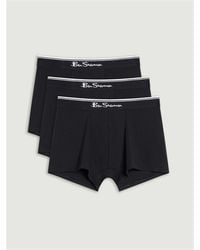 Ben Sherman - 3 Pack Mod Signature Stripe Trunks In Black - Lyst