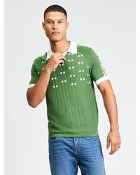 Ben Sherman - Short Sleeve Retro Sport Open Neck Knitted Polo In Fraser Green - Lyst