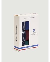 Ben Sherman - 3 Pack Stripe Logo Trunks Plain Assorted In Assorted - Lyst