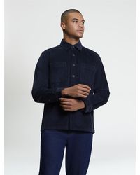 Ben Sherman - Long Sleeve Corduroy Overshirt In Dark Navy - Lyst