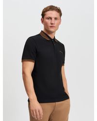 Ben Sherman - Mono Collar Interest Polo In Black - Lyst