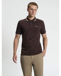 Ben Sherman - Short Sleeve Signature Pique Polo In Chestnut - Lyst