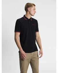 Ben Sherman - Short Sleeve Signature Pique Polo In Black - Lyst