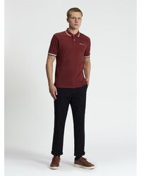 Ben Sherman - Short Sleeve Signature Pique Polo In Sienna - Lyst
