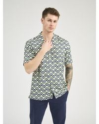 Ben Sherman - Short Sleeve Retro Geo Print Shirt In - Lyst