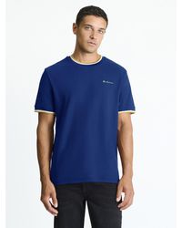Ben Sherman - Pique Ringer Tee In Marine - Lyst