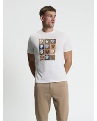 Ben Sherman - Short Sleeve Plectrum Stack Tshirt In Ivory - Lyst
