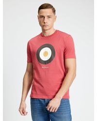 Ben Sherman - Short Sleeve Target Tshirt In Coral - Lyst