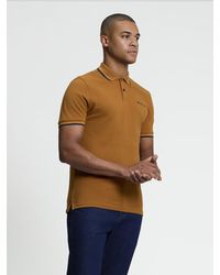 Ben Sherman - Short Sleeve Signature Pique Polo In Cinnamon - Lyst