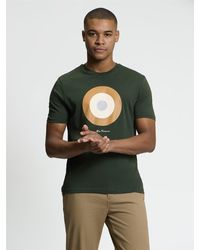 Ben Sherman - Short Sleeve Signature Target Tshirt In Bottle Green - Lyst
