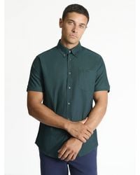 Ben Sherman - Short Sleeve Oxford Shirt In Dark Green - Lyst