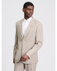 Ben Sherman - Tonal Wool Check Jacket In Light Brown - Lyst