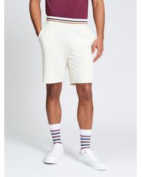 Ben Sherman - Textured Sweat Short In Oyster White - Lyst